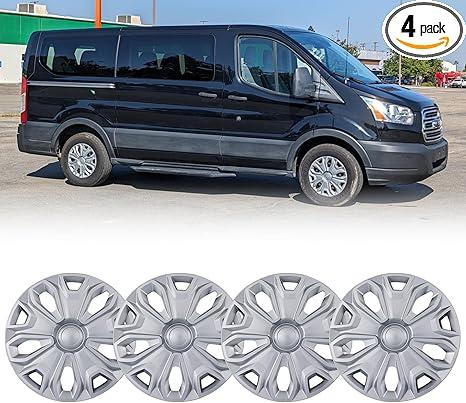 Hubcap Wheel Covers for 2015-2026 Ford Transit 150 250 350 350HD ABS Hubcap Replacement Set of 4, 17 inch Silver