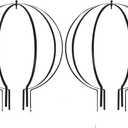 Metal Circle Trellis, Garden Sculpture Globe Topiary for Climbing Plants Outdoor Potted Round Planter Trellis Black Dcor Garden Ornament for Patio Doorway Home Urn Filler-18.5"x14.96", 2Pack