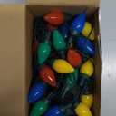 C7 60 LED Battery Operated Christmas Lights, Battery Powered Multicolor Waterproof Bulbs,21.3 FT 8 Modes with Auto On/Off Time for Xmas Tree Garden Patio Indoor Outdoor Christmas Decorations