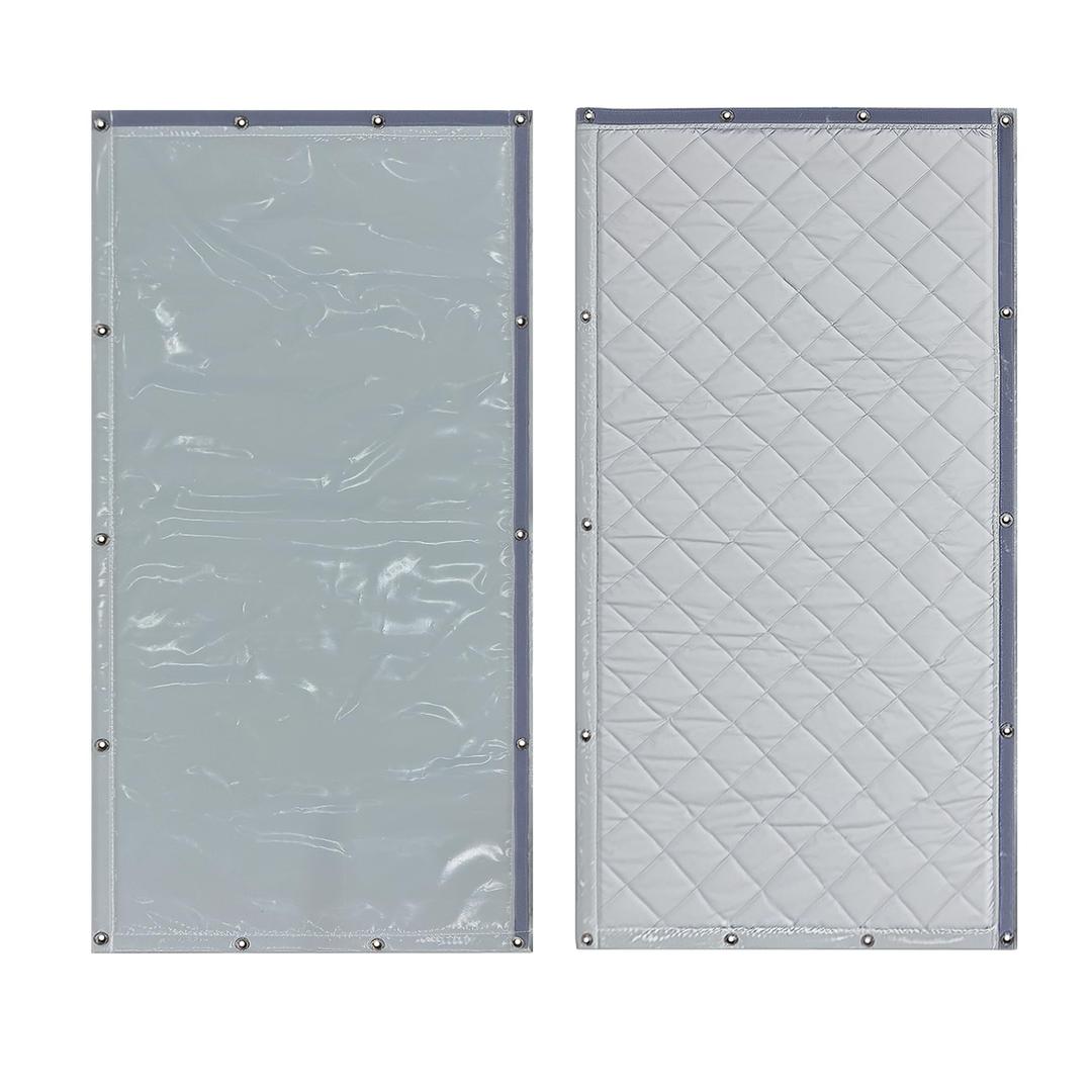 YeakThed Outdoor Sound Barrier Fence 40" X 78", Soundproof Blanket,Sound Blanket,Acoustic Blanket,Noise Barriers for Air Conditioner,Construction Sites, Stadiums and Factories,Light Gray
