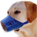 Dog Muzzle for Safety Protection,Soft Nylon Dog Muzzle to Prevent Biting Barking and Chewing,Breathable Drinkable Adjustable Loop Pets Muzzle for Small Medium Large Dogs (5# L, Blue)