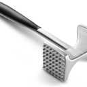 KITEXPERT Meat Tenderizer Hammer with Comfortable-Grip Handle, Dual-side Mallet for Kitchen, Heavy Duty Pounder For Tenderizing Steak, Beef and Fish (Silver)