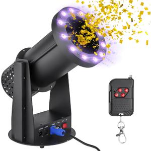 LED Confetti Machine, 1500W Electric Confetti Lights Confetti Blower with Remote Control Digital Confetti Cannon for DJ Parties, Nightclubs, Weddings, Stages, Concerts, Event Shows