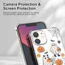 XIMIZU Halloween Case for iPhone 11 Pumpkin, Ghost Designed Soft Slim Fit TPU Anti-Scratch Shockproof Protective Mobile Cover Clear Phone Case for iPhone 11