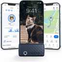 Tractive GPS Cat Tracker (6.5 lbs+), Real-time Pet Location Tracker, Health & Wellness Alerts, Battery Life Up to 7 Days, Breakaway Cat Collar Included (Dark Blue)