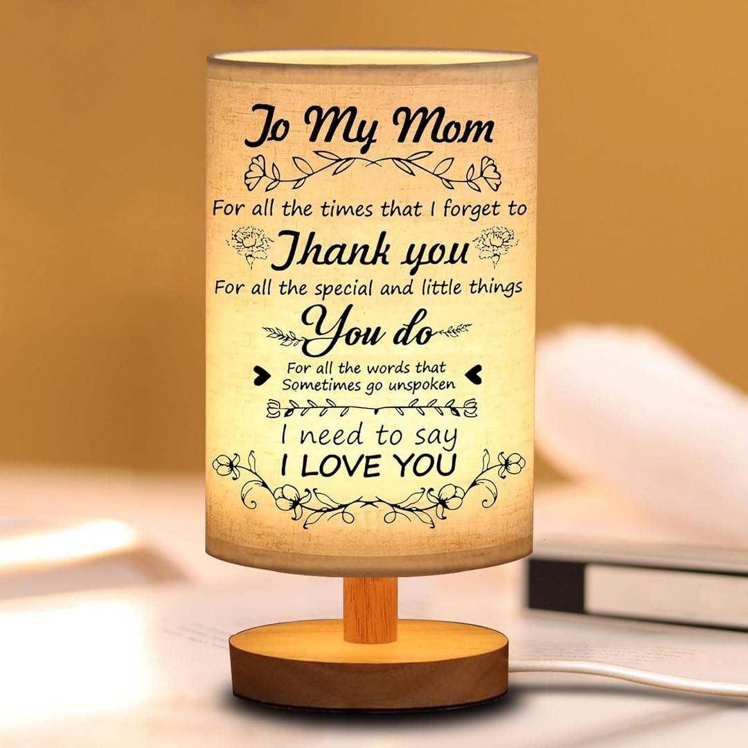 Table Lamp for Mom's Day Gifts, Night Light & Valentines Present