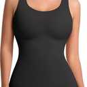Compression Tank Tops Shapewear For Women Slimming Camisole Tummy Control Tube Tops Body Shaper (Black, M)