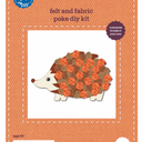 Hedgehog DIY Felt and Fabric Poke Kit, 2 Pack