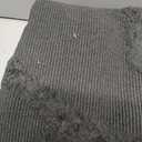 Uphome Boho Area Rug 3'x5' Washable Evil Eye Tufted Bedroom Rug with Tassels Soft Cotton Woven Entryway Rug Modern Minimalist Dark Gray Floor Carpet for Home Living Room Kitchen Hallway