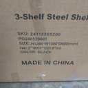 Storage Shelves Heavy Duty Adjustable Metal Garage Shelving Unit Rack Metal Storage Shelf Heavy Duty Shelf for Heavy Tools and Equipment, Ideal for Garage, Basement, Black, 47" W X 63" H X 24" D