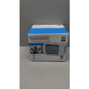 BLACK+DECKER Desktop Air Cooler, Personal Portable Fan with 3Speeds, Evaporative Air Cooler with 0.5L Water Tank, Air Cooler Fan for Desk, Home, Office, Bedroom, and more, BDMC10, White/Gray