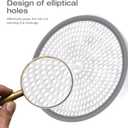 LEKEYE Shower Hair Catcher Drain Protector Strainer-Steel & Silicone 2 Pack