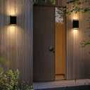 OUPAVOCS Modern Outdoor Wall Lights Exterior, 9 inch Up and Down LED Wall Sconce, Black Porch Light Fixture Wall Mount, Waterproof Lighting for Commercial Outdoor, House, Patio, Garage, Indoor, 2 Packs
