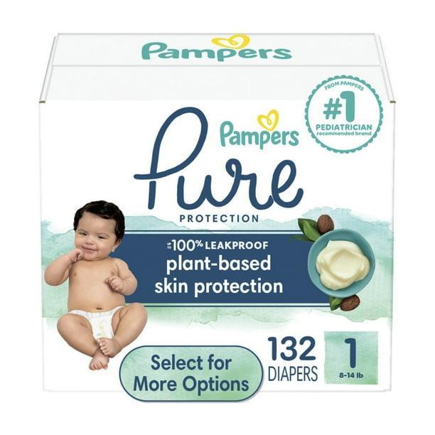 Pampers Pure Diapers Size 1, 132 Count 