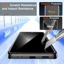 Ferilinso [Auto Dust Install] 2 Pack Inside Privacy Screen Protector for Samsung Galaxy Z Flip 7 [Phone Case Friendly], Anti-Spy Film with 2 Pack Front Tempered Glass Accessories