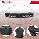 HECASA Front Grille Compatible with 2012 Honda Civic 4 Door Sedan JDM Style Replacement for HO1200206 71121TR0A01 Bumper Grill Plastic(ABS) Black