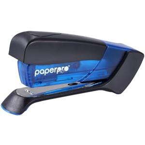 PaperPro Compact Classic Desktop Stapler, 15 Sheet Capacity, No Effort, One Finger, 80% Easier Stapling, Blue 3 Pack