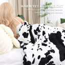 Twin Fleece Blanket for Bed Couch, Lightweight Ultra Soft Warm Plush Cozy Twin Size Throws, All-Season Cozy Gifts for Women Men, Black & White 60"x80"