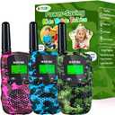 Walkie Talkies for Kids 3 Miles Long Range, 22 Channels Walkie Talkie with Clear Sound, Outdoor Camping Toys for Boys and Girls Age 6-8, Stocking Stuffers for Kids Girls Boys 8-12