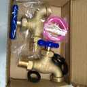 TMOK Large Flow Outdoor Spigot Water Faucet Hose Bib 1/2"Male NPT Inlet x 3/4" Male GHT Outlet Heavy-Duty Brass Garden water Valve, Multi-Turn Water Control, Includes Teflon Tape & Washers