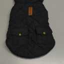 Queenmore Dog Winter Coat Warm Puffer Jacket Waterproof Plush Lining Thermal Cold Weather Vest for Small Medium Large Dogs, Windproof Easy On Pet Jacket Black S