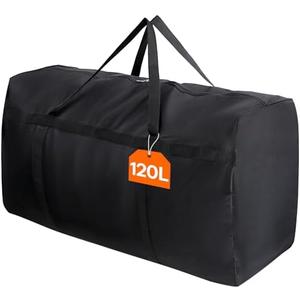 Lifewit 120L Ertra Large Storage Duffle Bag for Traveling, Folable Moving Bags with Zippers and Handles, Heavy Duty Storage Bags Big Totes for Travel, Camping, Storage Bins with Lids for Luggage
