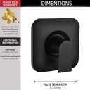 Replacement for Moen T2471BL Genta LX Posi-Temp Valve Trim Kit, Matte Black