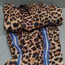 WDIRARA Women's Y2k Leopard Print Pants Elastic Waist Wide Leg Pants Trousers Bottoms, XXL