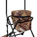 AUSCAMOTEK 360-Degree Swivel Hunting Chair with Thick Cushion - Foldable and Portable Camo Chair for Outdoor Hunting,  Woodland Camo