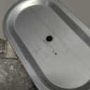 3" x 5.5" Oval Hand Hole Cover for Light Poles Galvanized Steel Cover Plate with Stainless Steel Mounting Strap and Bolt