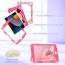 Auizotl Case for iPad 9th/8th/7th Generation 10.2 Inch iPad Case 9th Generation with Screen Protector/Rotate Stand/Pen Holder, Heavy Duty Shockproof i Pad 9th/8th/7th Cases,Rose Pink