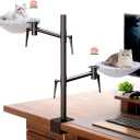 2 Tier Cat Desk Bed - 360°rotating & Adjustable Desk Cat Bed - Supports up to 44 Lbs - With Replaceable Cat Bed Net - Desk Cat Nest Bed Modern Indoor Cat Furniture for Office Desks and Game Tables