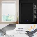 Motorized Blinds, Blackout Roller Blinds with Remote Control & Solar Panel