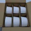 LE TAUCI Ramekins 12 OZ Oven Safe, Ceramic Souffle Dishes for Oven, Custard Cups, Creme Brulee Dishes, Porcelain Large Ramekins, Pudding Ramiken, Dipping Sauces, Set of 6, White