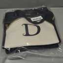 Personalized Lunch Bag for Women, Preppy Reusable Insulated Initials Lunch Box Gift for Friend Large Wide-Open Water Resistant Adult Cooler Tote Bag for Work, Travel, Picnic - Black D