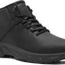 SHULOOK Non Slip Work Boots for Men Slip Resistant Shoes Waterproof Food Service Chef Kitchen Restaurant Working Boots Casual Leather Ankle Boot Outdoor Walking Booties, Size: 13