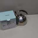 Whistling Tea Kettle for Stovetop, 2 Quart Small Tea Kettle for Tea and Coffee, 1.8L Food Grade Stainless Steel Tea Pot, Hot Water Kettle for Stove Top, Water Boilers (Stainless Steel)