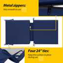 AAAAAcessories Outdoor Seat Cushions for Chairs, One-Piece Design, Fade-Resistant, Waterproof Patio Furniture Replacement Cushions, 20" x 20" x 3" + 20" x 24" x 3", Navy Blue