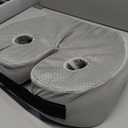 Seat Cushion Chair Memory Foam Support Breathable Detachable Ergonomic Pad, Light Grey