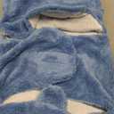 Baby Winter Fleece Swaddle Blanket 0-3 Months Boys Girls Warm Adjustable Newborn Swaddling Wrap Soft Plush Sleeping Sacks ,Blue