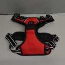 PHOEPET No Pull Dog Harness Medium Reflective Front Clip Vest with Handle,Adjustable 2 Metal Rings 3 Buckles[Easy to Put on & Take Off](M, Red)