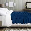 Utopia Bedding Navy Fleece Blanket King Size Lightweight Fuzzy Soft Anti-Static Microfiber Bed Blanket (90x102 Inch)