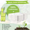 ECOLipak Clamshell Take Out Food Containers, 9 * 6 inch 75-Pack Disposable To Go Containers, To Go Boxes for Food Salad