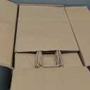 Qutuus 10x5x13 Kraft Paper Bags 100 Pcs Kraft Shopping Bags, Paper Gift Bags for Retail, Merchandise, Recycled Bulk Paper Sacks, Brown Paper Bags with Handles Bulk