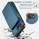 Vinich for iPhone 17e / 16e Wallet Case with Card Holder, RFID Blocking Credit Slots Kickstand Shockproof Phone Cover Fit for iPhone 16e & 17e 6.1" Blue