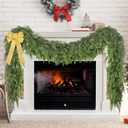 Palonu 1Pcs 6Ft Christmas Cedar Garland, Artificial Realistic Greenery Faux Garlands Touch Like Real Pine Needles Xmas Dcor, Fireplace Mantle Table Stairs Porch Indoor Outdoor Holiday Decoration