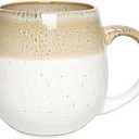 Bosmarlin Large Ceramic Coffee Mug, 21 Oz, Big Tea Cup for Office and Home, Dishwasher and Microwave Safe (Clay)