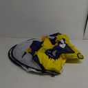 SwimSchool Infant Baby Pool Floats, Free Swimming, Super Buoyant  Ages 6-24 Months  Multiple Colors/Styles  Adjustable Canopies and Seats, Splash & Play Baby Floaties (Navy/White)