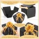 Kolldenn Extra Large Gift Box with Lid 20x20x20 Inches, Black Giant Gift Box for Gender Reveal Big Presents with Bows and Ribbons for Birthday Special Celebrations Anniversaries Wedding Party, 1 Count