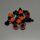 16 Pieces Garden Hose Quick Connector 3/4 Inch Plastic Water Hose Fittings Male and Female Connectors End Adapters with 10 Pieces Rubber Gaskets(Red, Black)